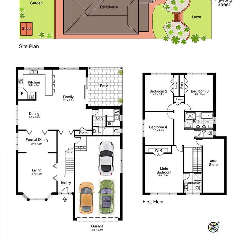 Architectural floor plan detail